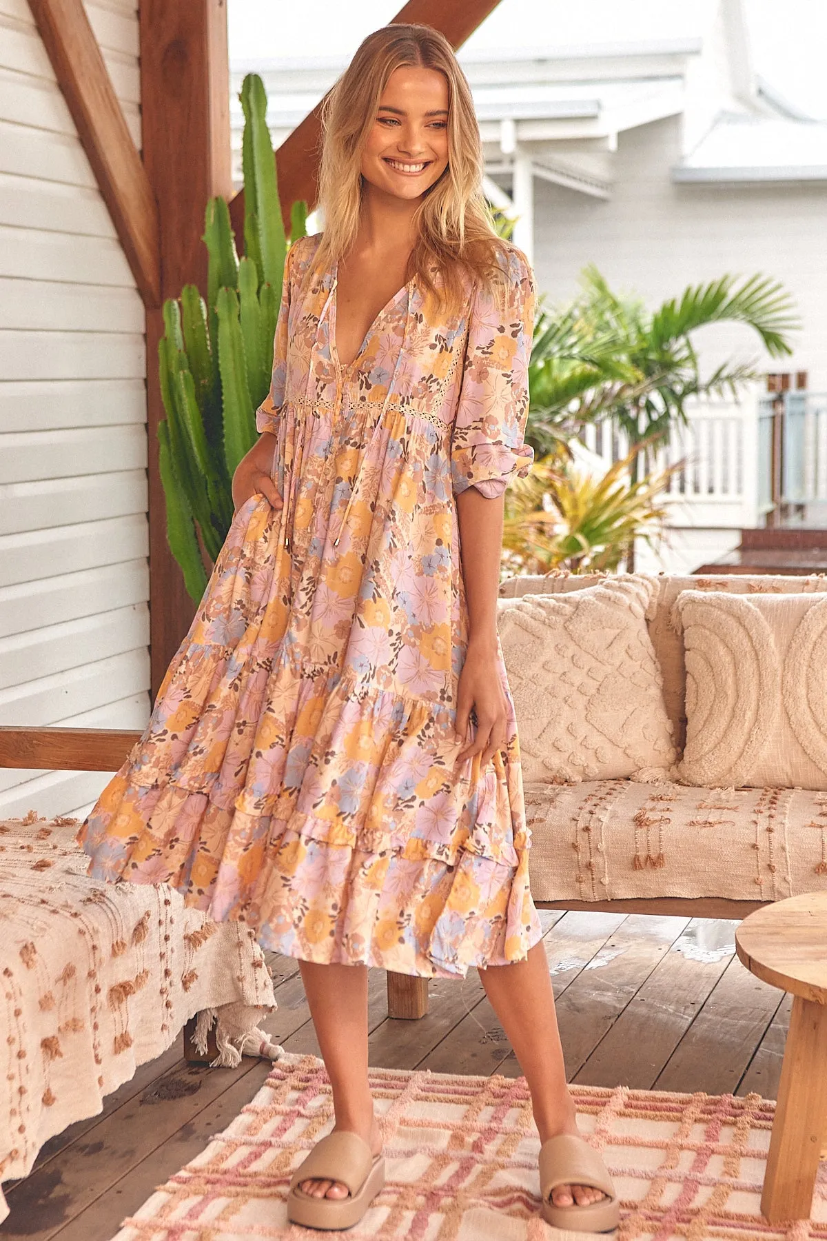 Emmy Print Monday Midi Dress