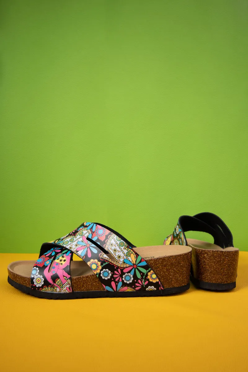 Falling For Me Floral Footbed Wedge Sandal