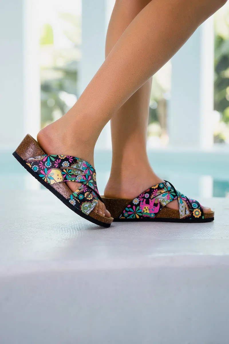 Falling For Me Floral Footbed Wedge Sandal