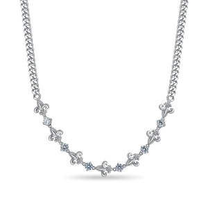 Fleur de lis Adjustable Cuban Chain - 5mm