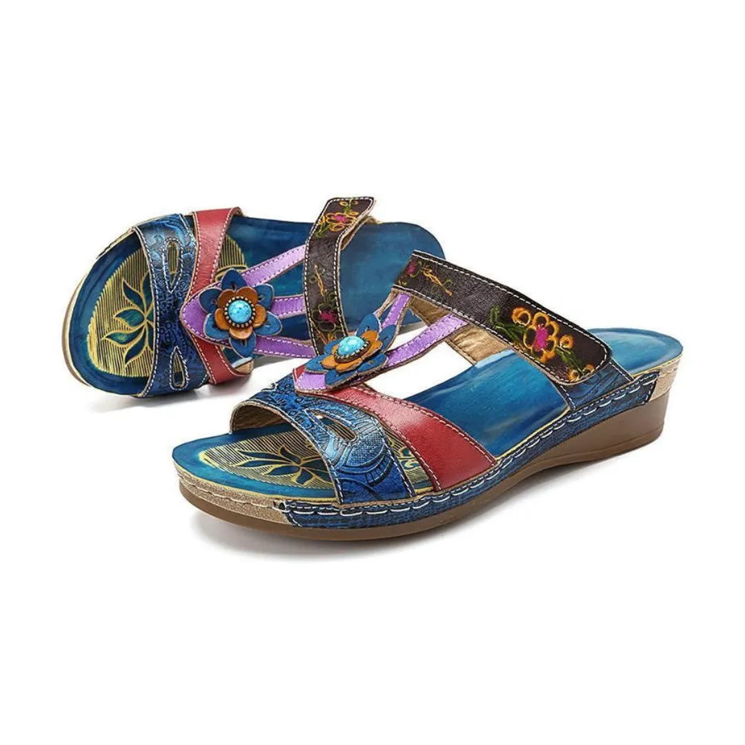 Florene Floral Wedge Sandals
