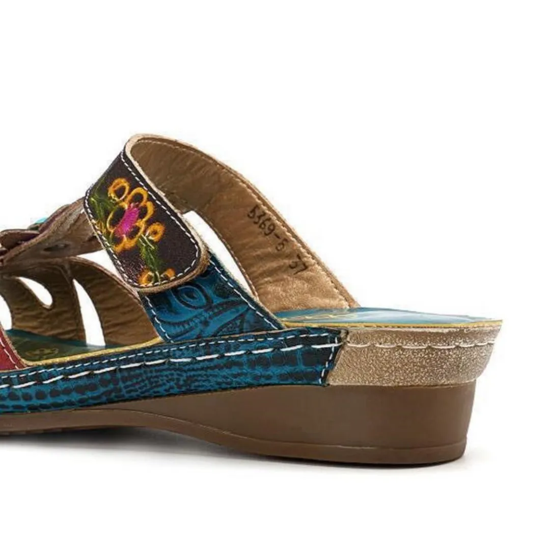 Florene Floral Wedge Sandals