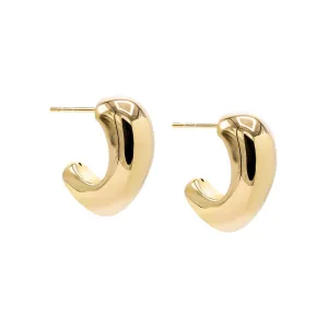 Fluid Gold Chunky On The Ear Stud Earring 14K