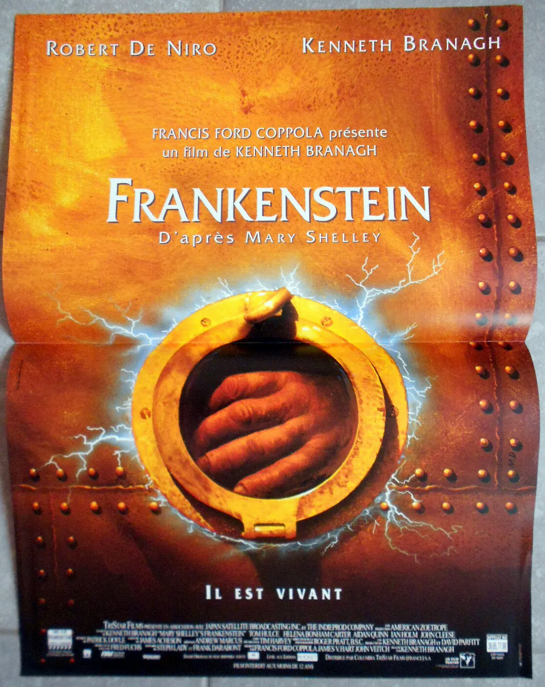 FRANKENSTEIN Mary Shelley KENNETH BRANNAGH Bonham Carter ROBERT DE NIRO 40x60cm