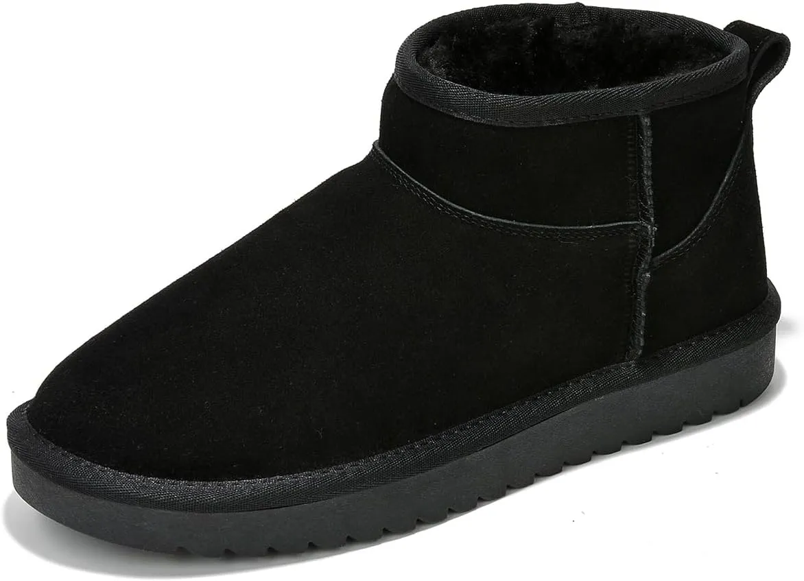 Genuine Suede Ankle Boots for Women - Water Resistant Winter Boots for Women - Memory Foam Insole Trending Shoes for Women - Comfortable Women's Ankle Boots (Hippy)