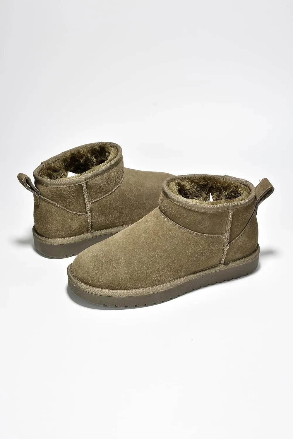 Genuine Suede Ankle Boots for Women - Water Resistant Winter Boots for Women - Memory Foam Insole Trending Shoes for Women - Comfortable Women's Ankle Boots (Hippy)