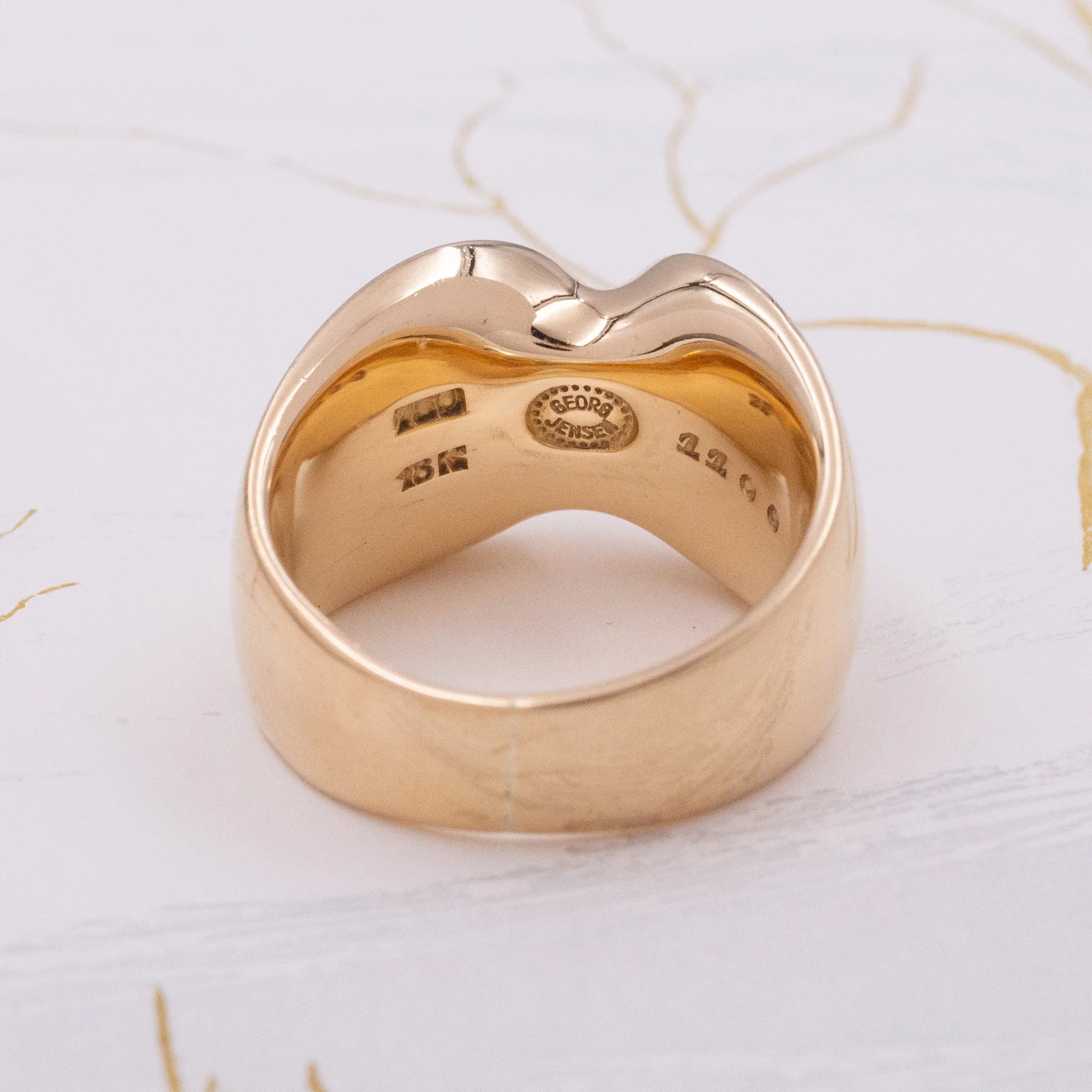 Georg Jensen Solid 18 Karat Ring C. 1950s