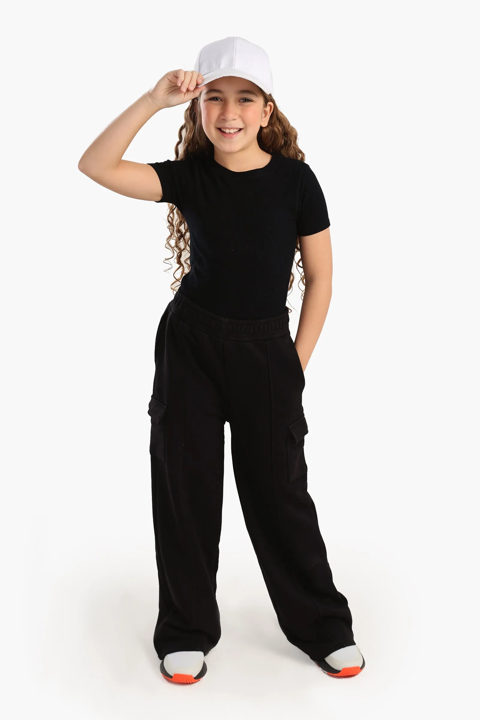 Girly Wide-Leg Cargo Pants