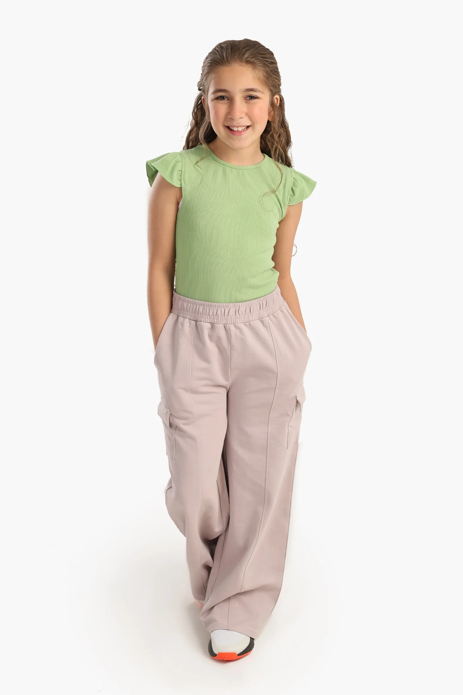 Girly Wide-Leg Cargo Pants