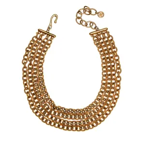 Givenchy Couture Gold Multi Chain Necklace