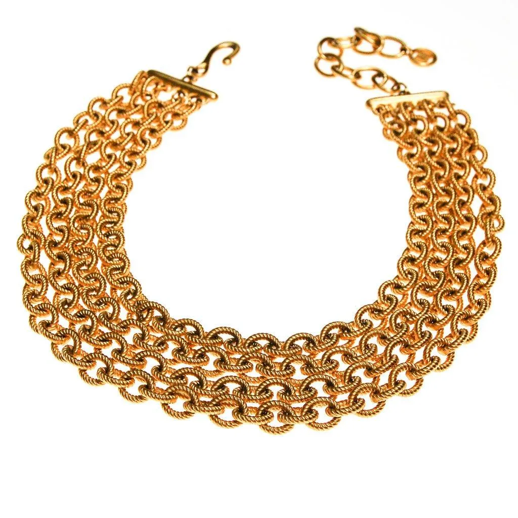 Givenchy Couture Gold Multi Chain Necklace