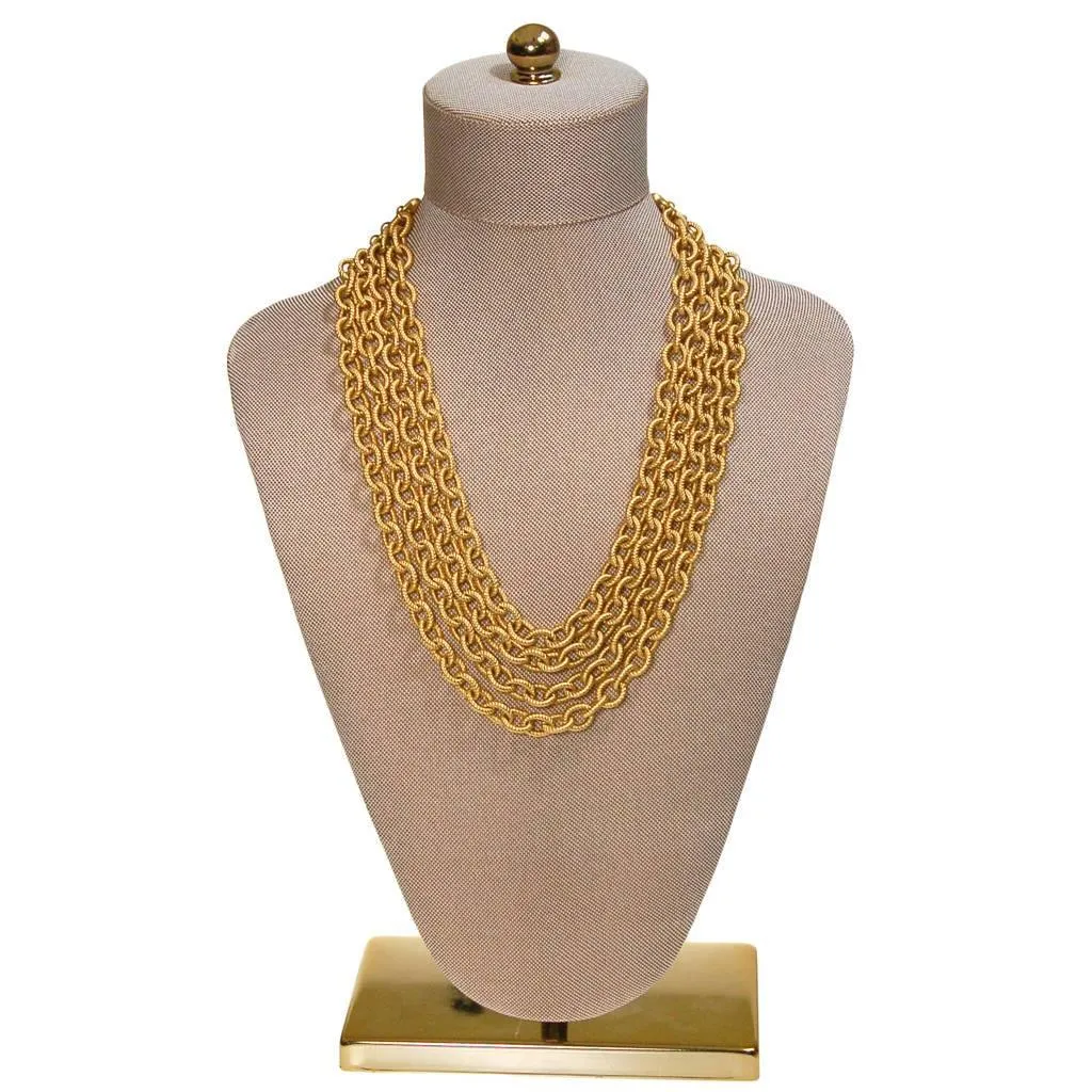 Givenchy Couture Gold Multi Chain Necklace