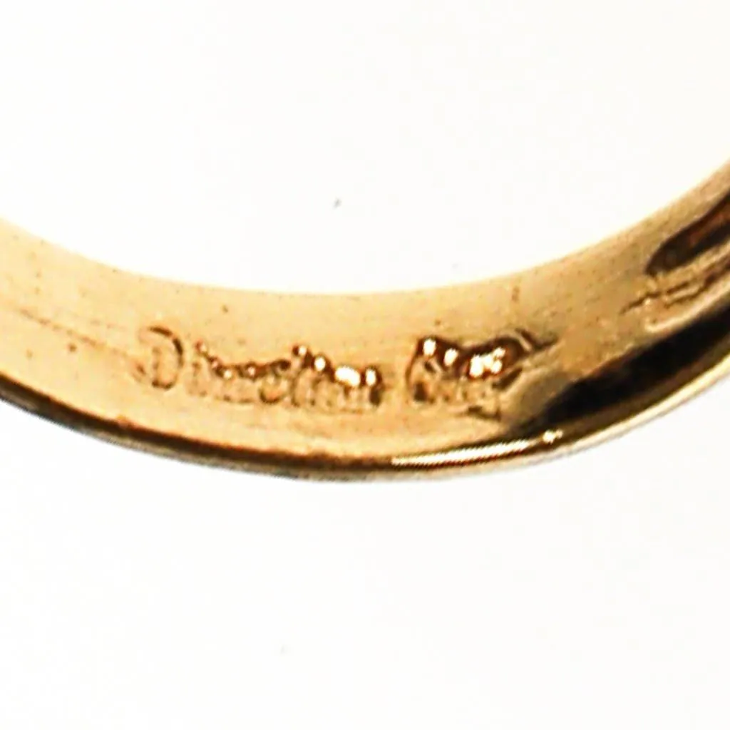 Gold Diamante Cluster Statement Ring, Gold Plated