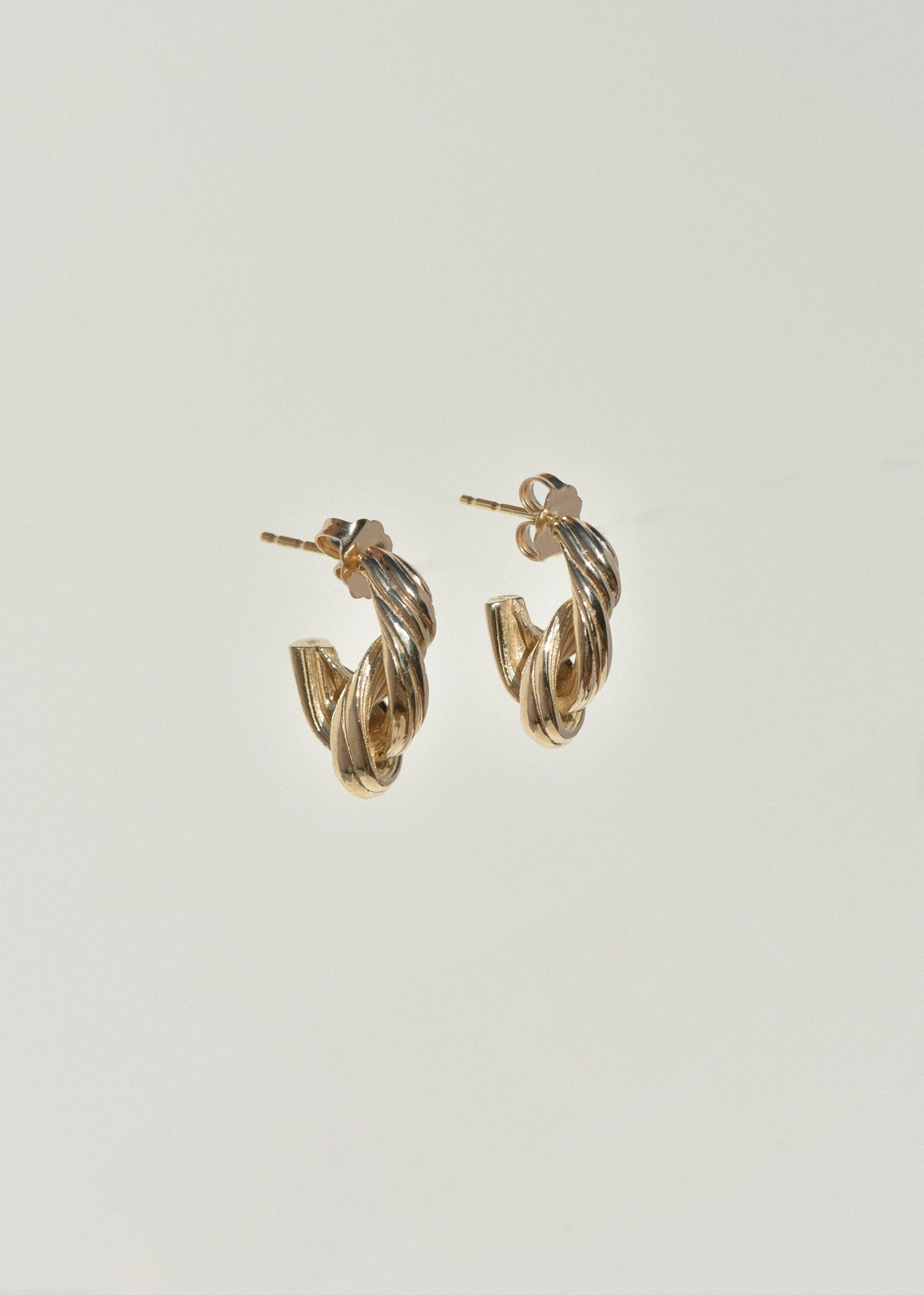 Gold Entwined Hoops