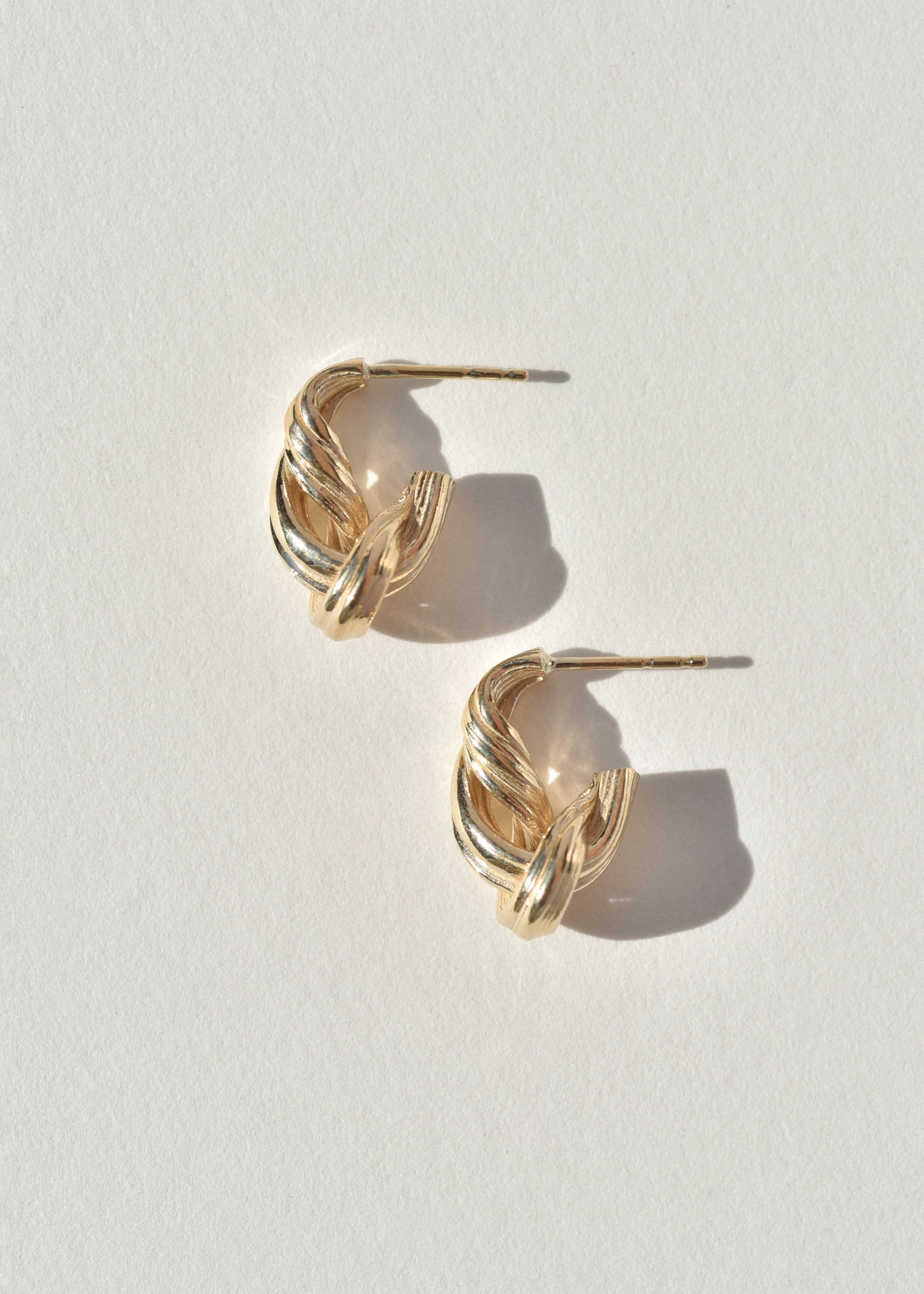 Gold Entwined Hoops