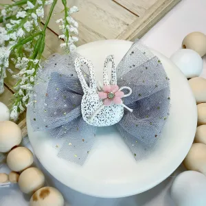 Gold Sparkle Bunny Ballet Bow