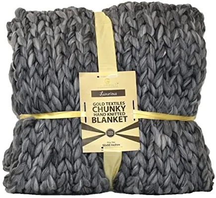GOLD TEXTILES Chunky Knit Blanket