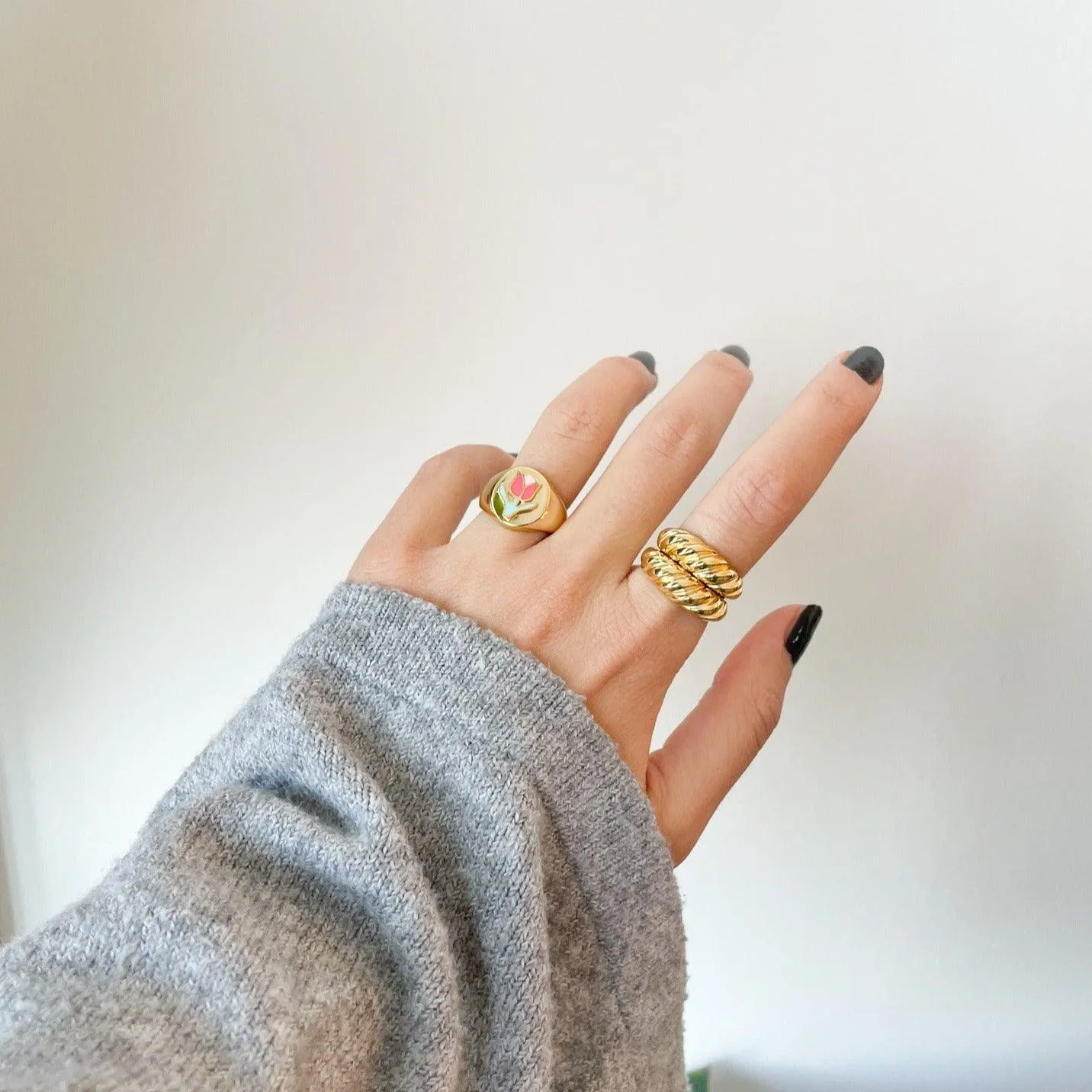 Gold Twirl Ring | Gold Plated & 925 Sterling Silver