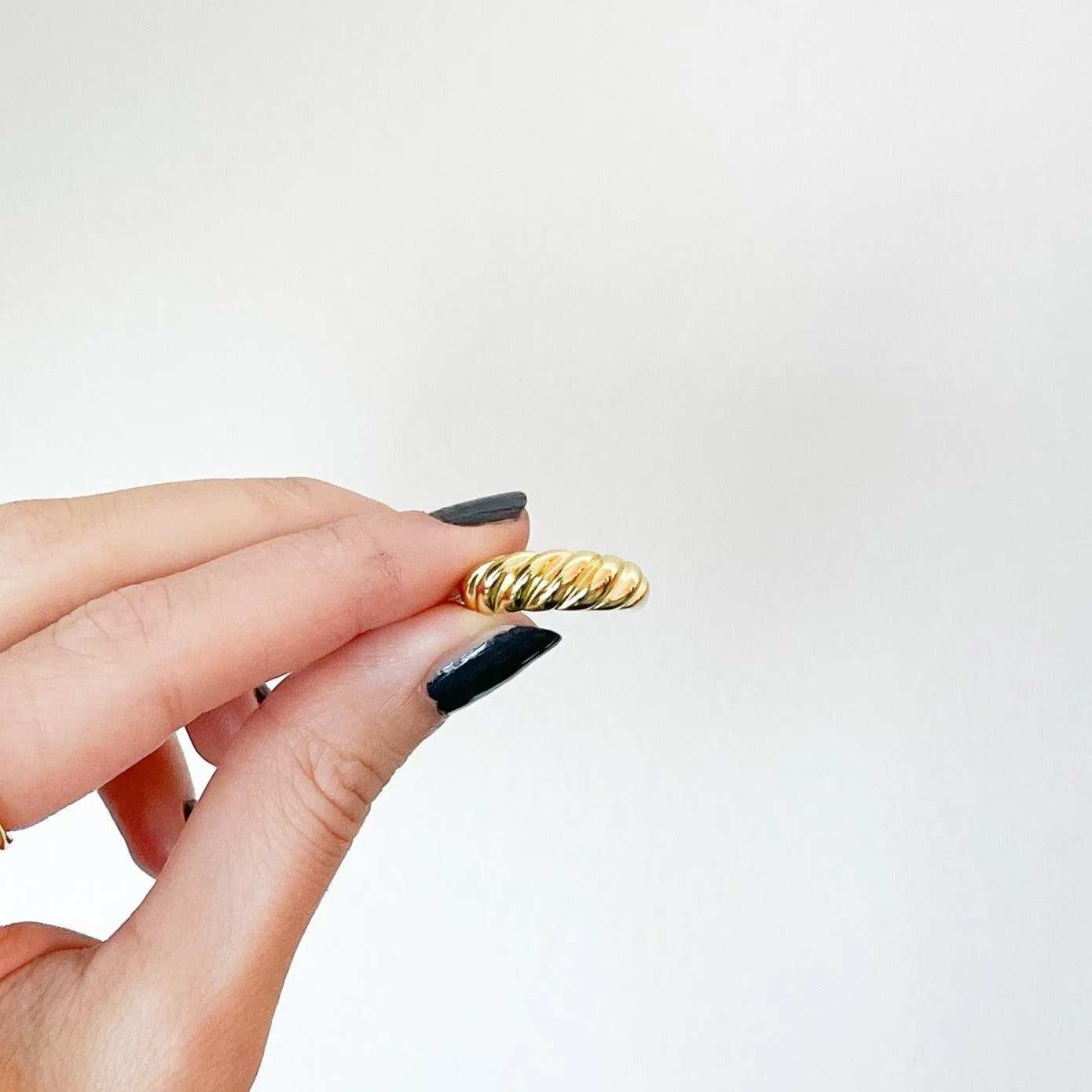Gold Twirl Ring | Gold Plated & 925 Sterling Silver