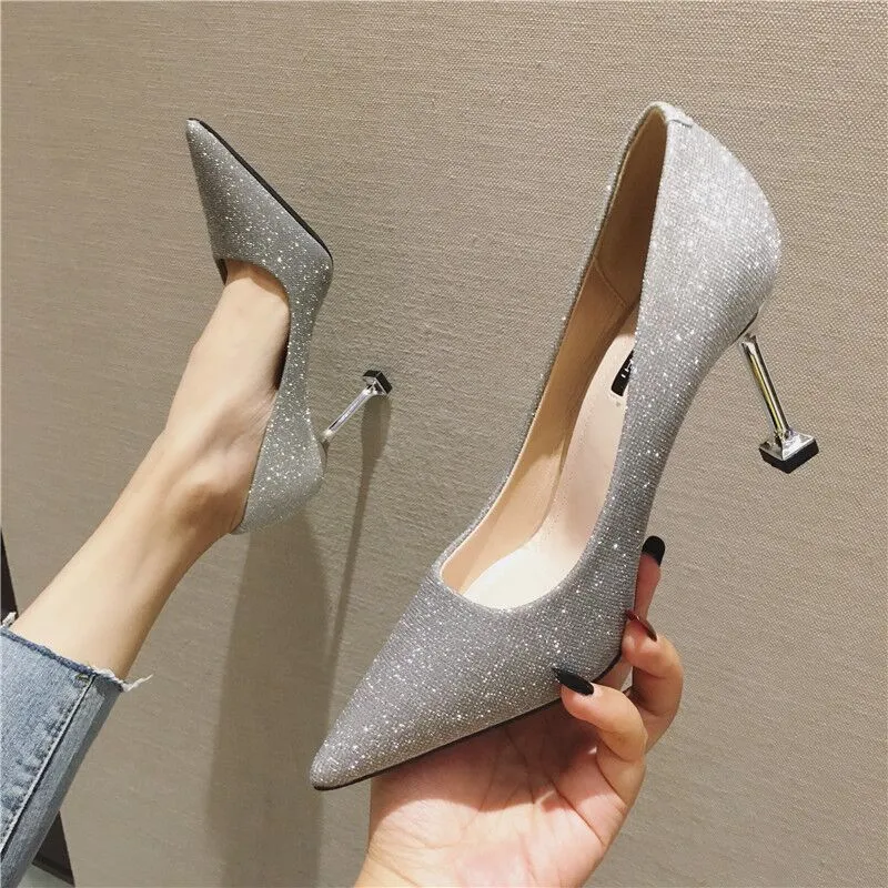 Gradient Pointed French Stiletto High Heels