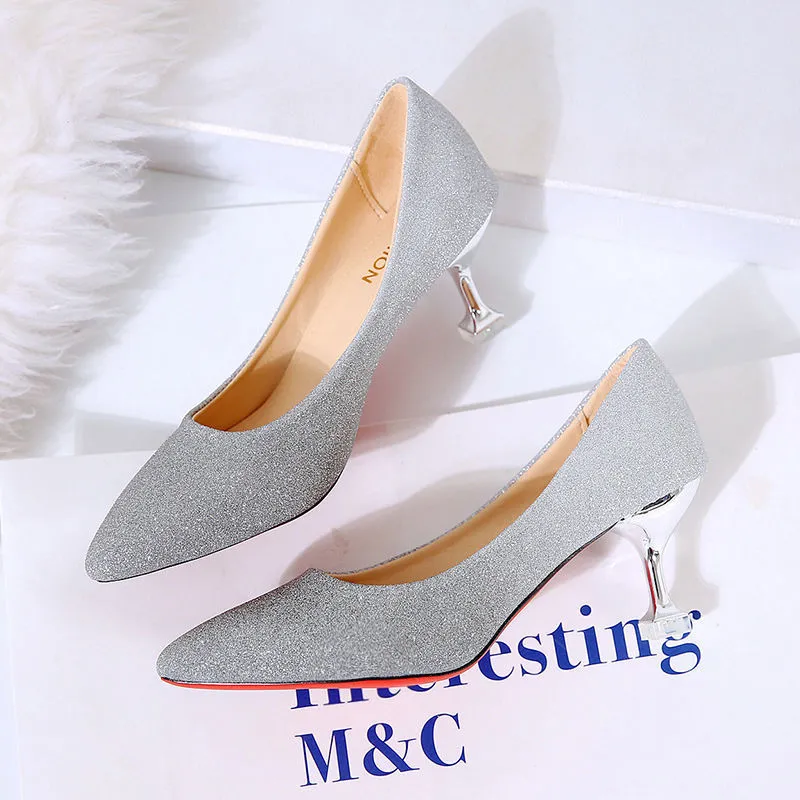 Gradient Pointed French Stiletto High Heels