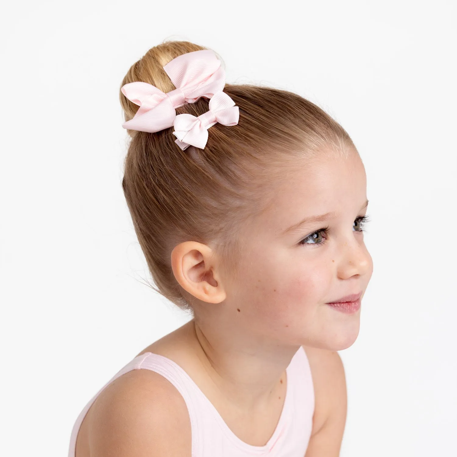Grosgrain Bow Set in Pink