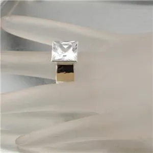 Hadar Designers Handmade 9k yellow Gold 925 Silver Zircon Ring 6,7,8,9 (I r351