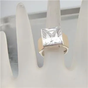 Hadar Designers Handmade 9k yellow Gold 925 Silver Zircon Ring 6,7,8,9 (I r351