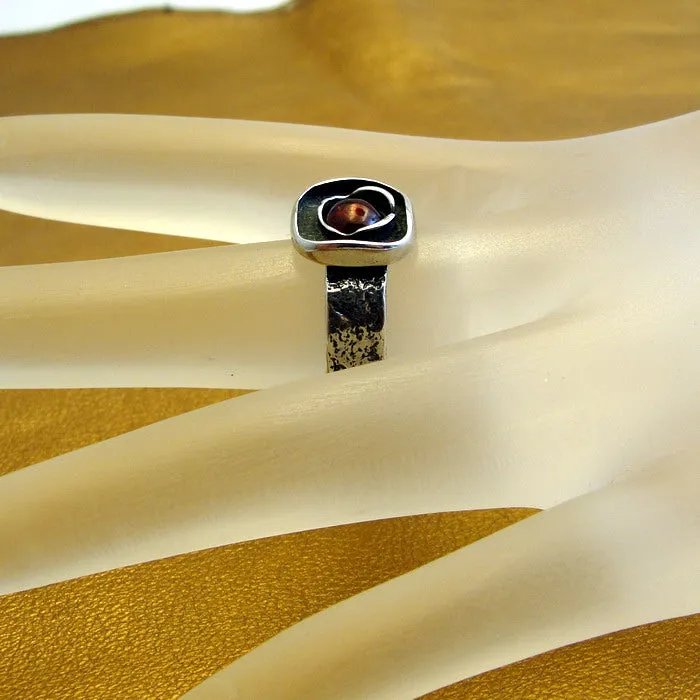 Hadar Designers Red Garnet Ring size 6.5, 7 Sterling 925 Silver Handmade () LAST