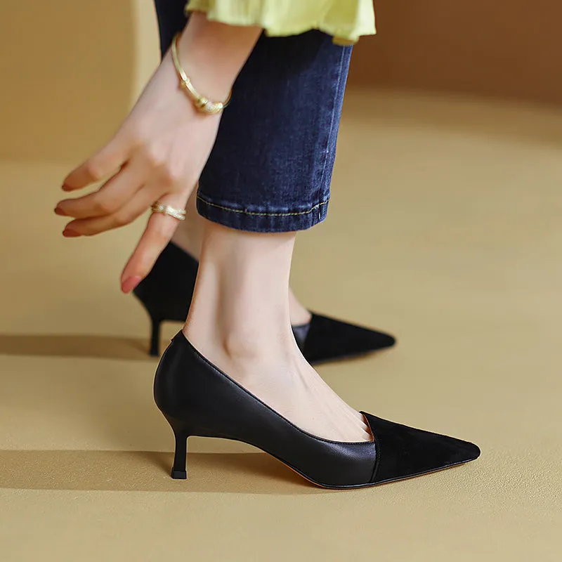 Halo Black Kitten Heel Pumps