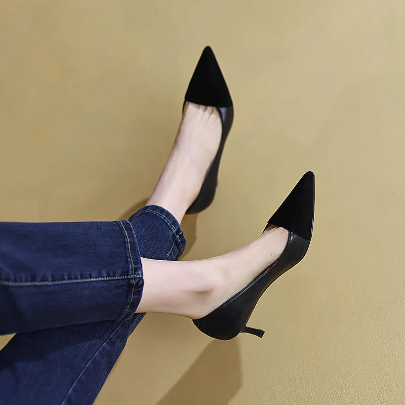 Halo Black Kitten Heel Pumps