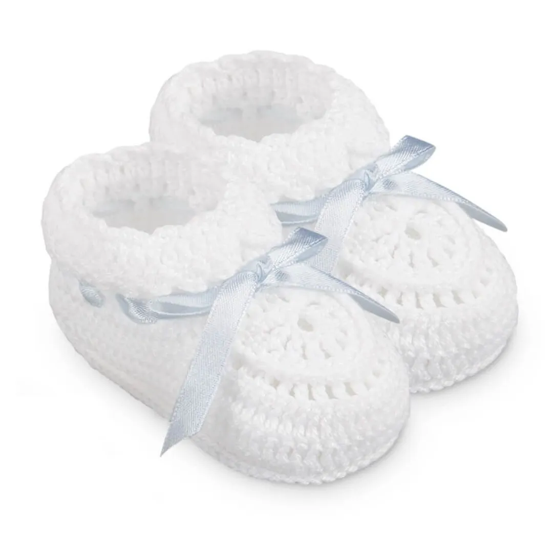 Hand Crochet Ribbon Bootie