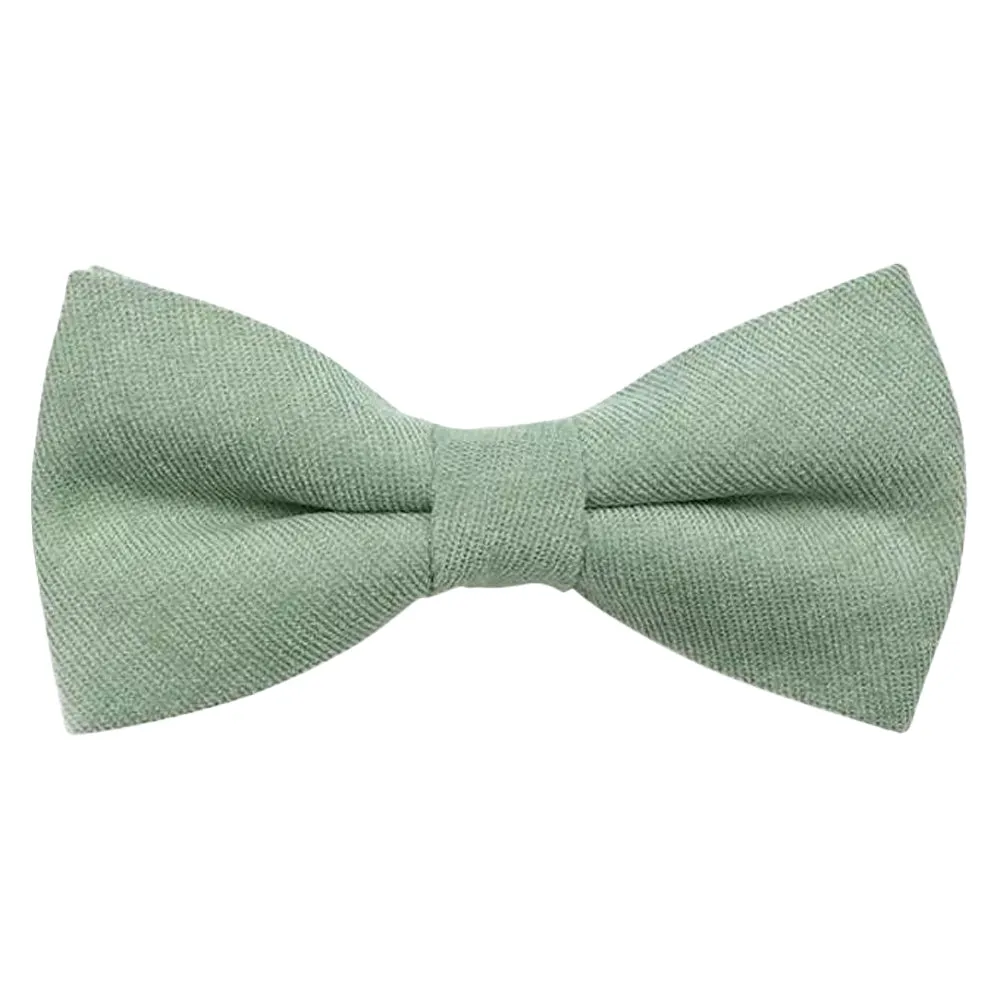 Harrison Sage Green Cotton Blend Bow Tie