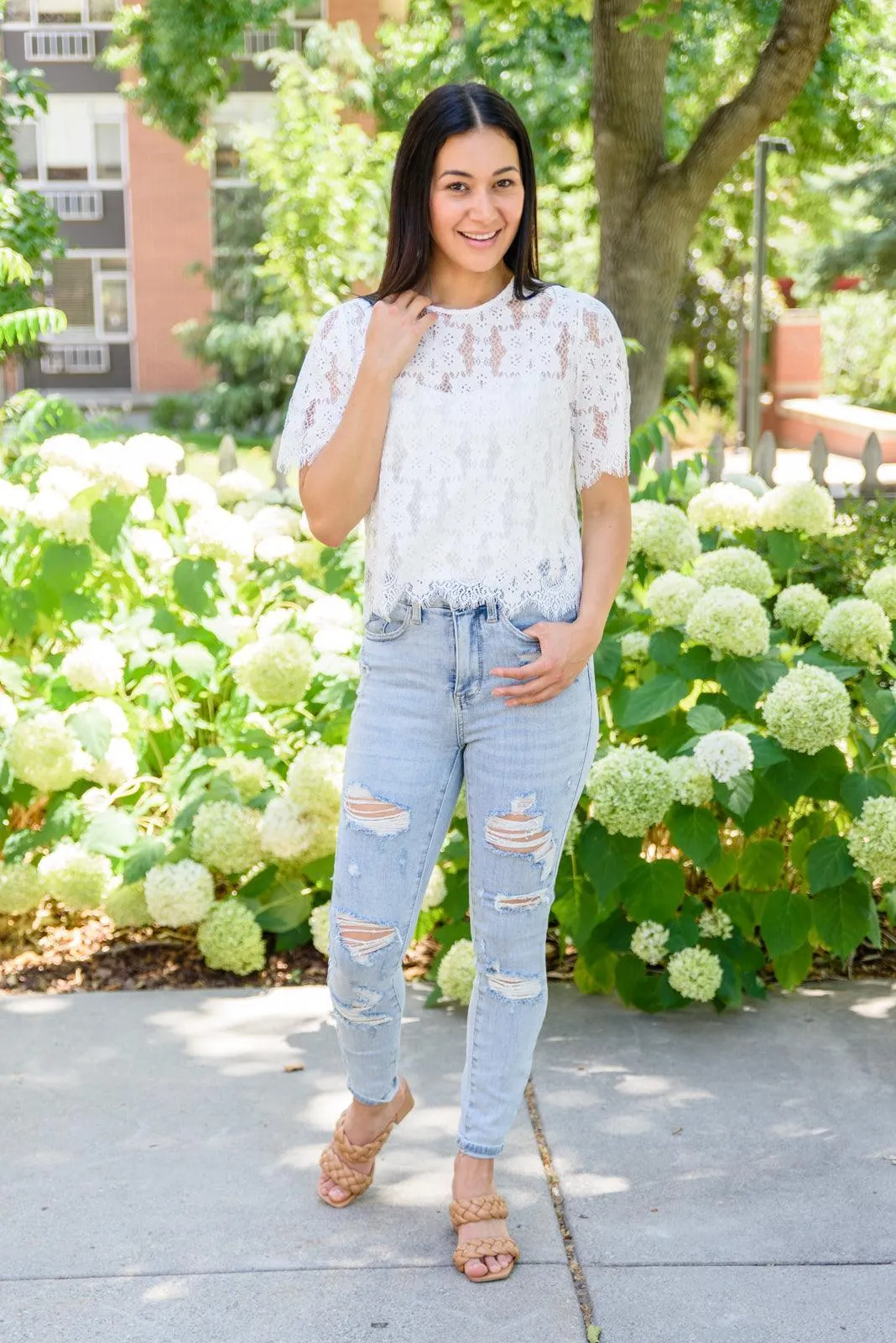 Hazel Blues® | Lace of My Heart Top