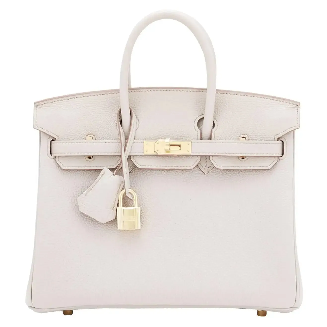 Hermes Beton 25cm Togo Gold Hardware Off White Baby Birkin Bag U Stamp, 2022