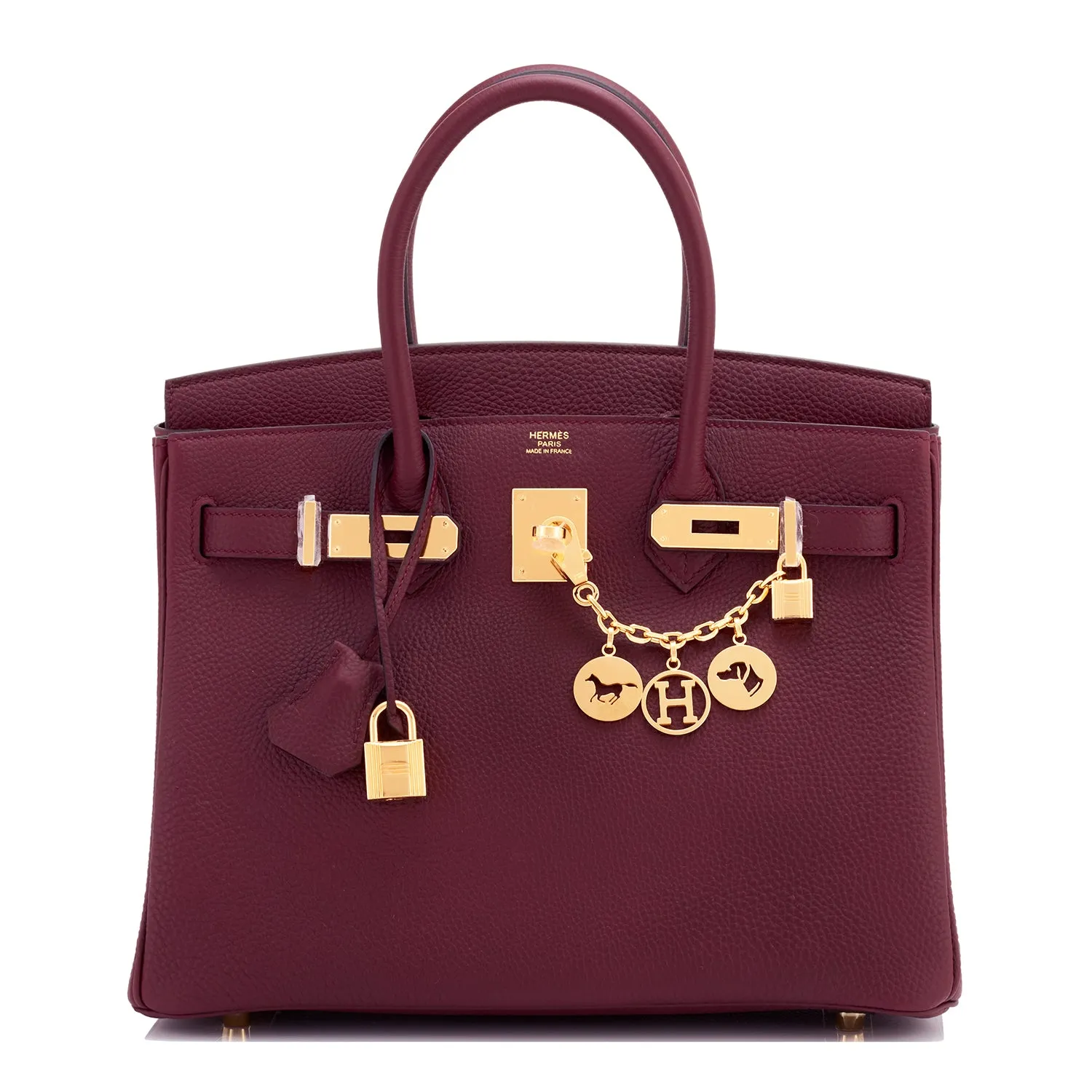 Hermes Bordeaux 30cm Birkin Togo Gold Hardware