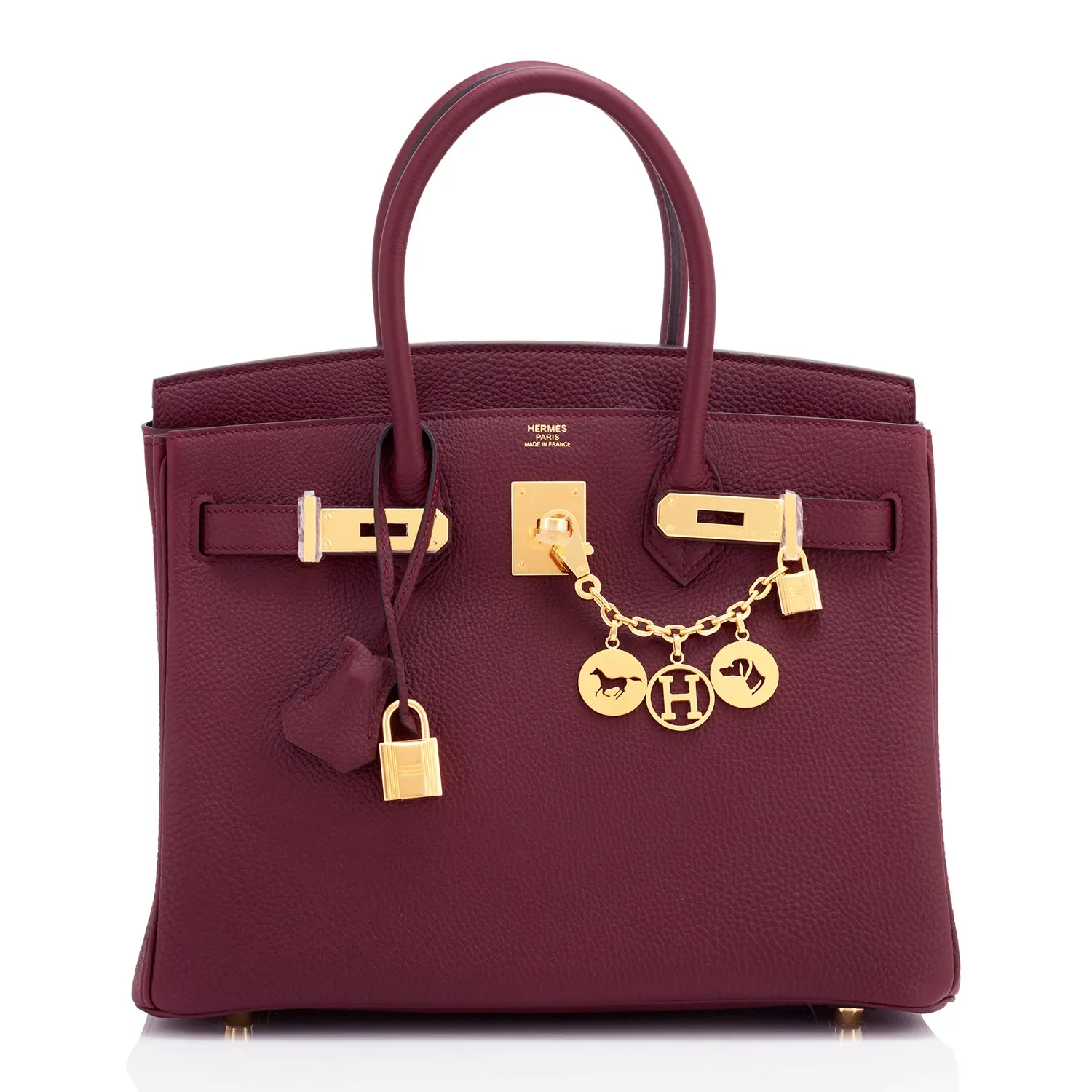Hermes Bordeaux 30cm Birkin Togo Gold Hardware