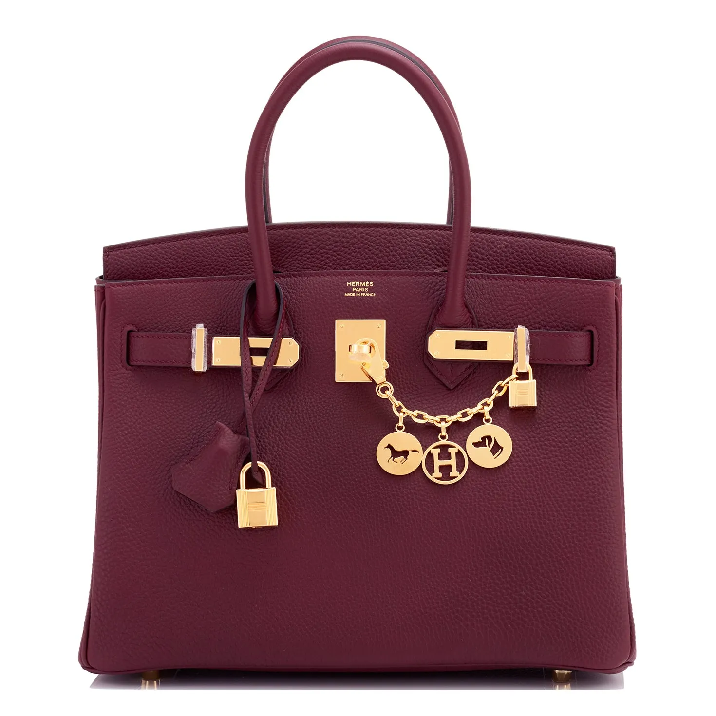 Hermes Bordeaux 30cm Birkin Togo Gold Hardware