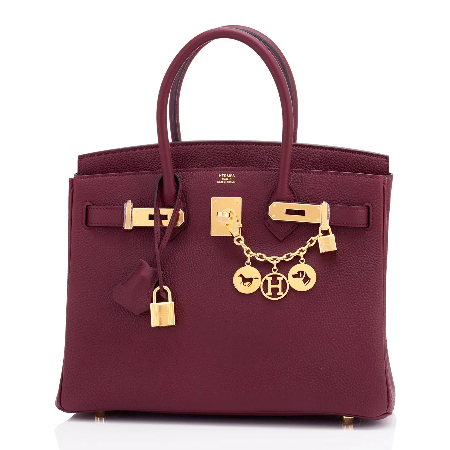 Hermes Bordeaux 30cm Birkin Togo Gold Hardware