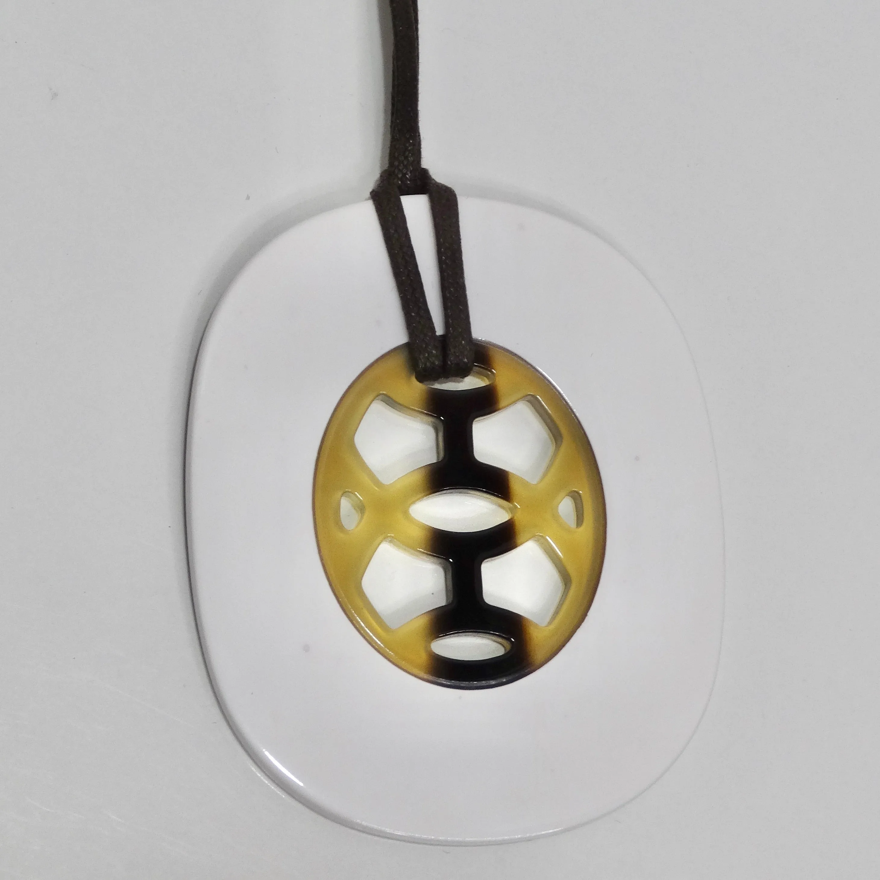 Hermes Buffalo Horn Lacquer Lift Necklace