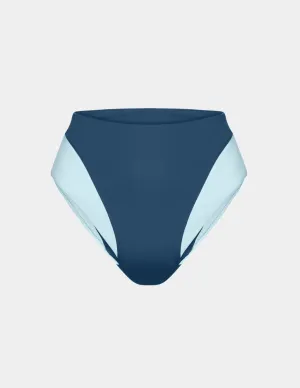 High Rise Bikini Swim Bottom - Color Block