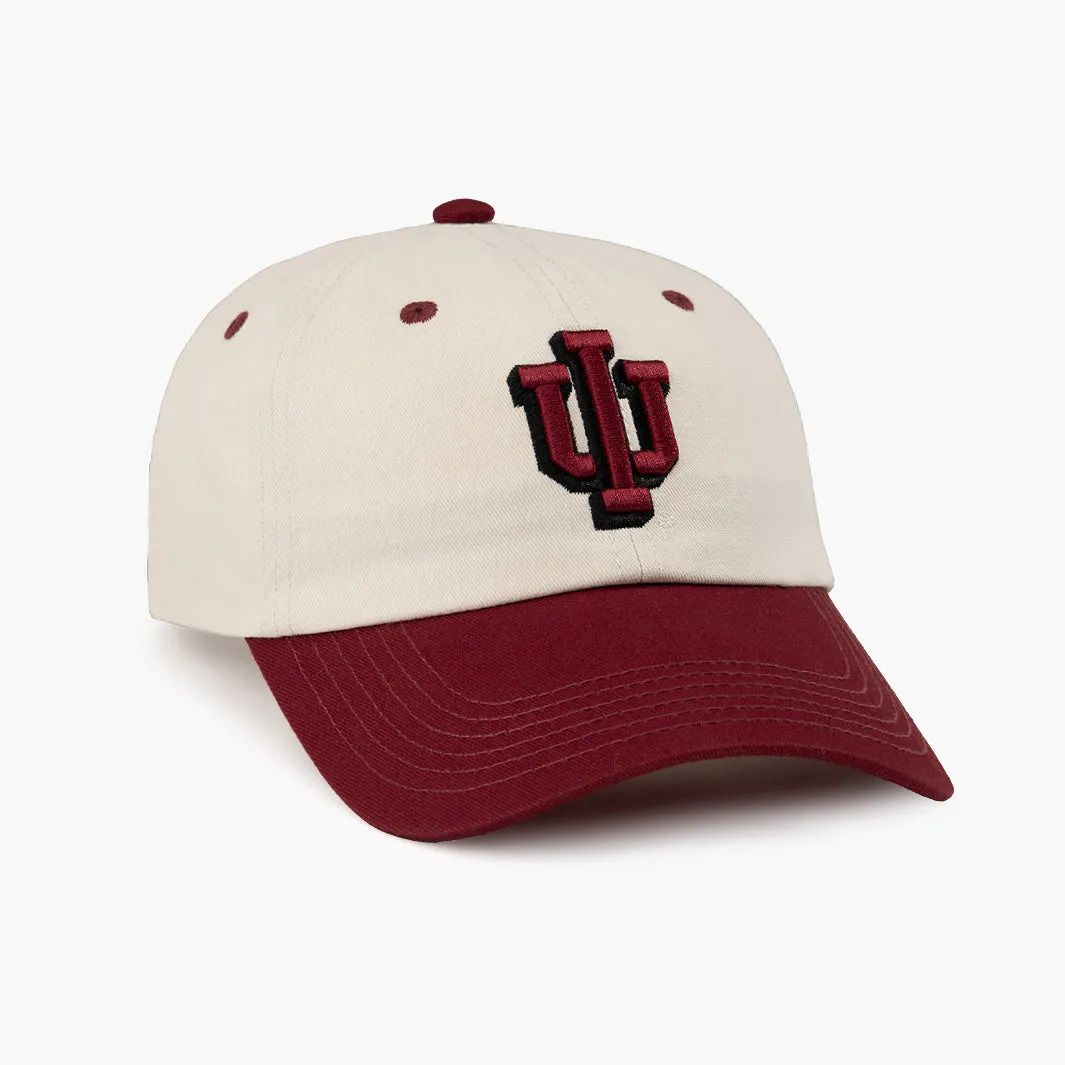 Indiana Drop-Shadow "IU" Two-Tone Dad Hat