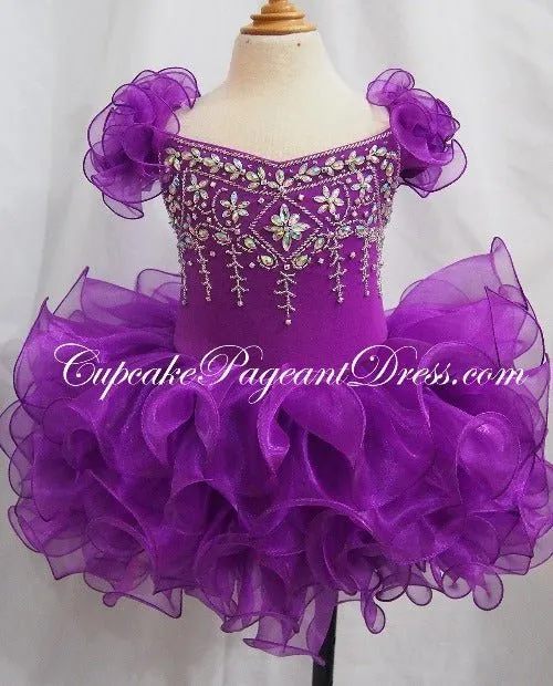 Infant/toddler/baby/children/kids doll style Girl's Pageant Dress For Christmas
