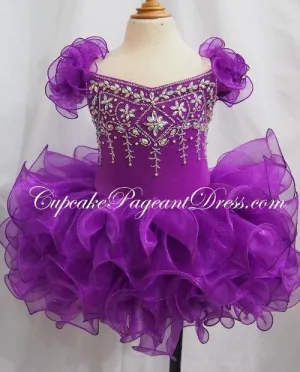 Infant/toddler/baby/children/kids doll style Girl's Pageant Dress For Christmas