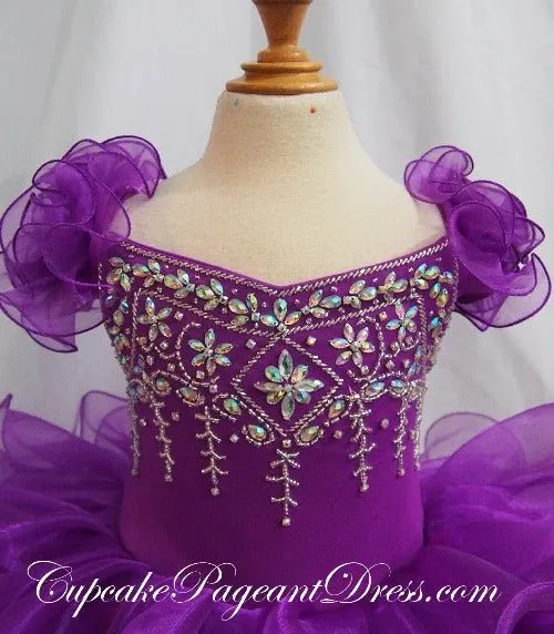 Infant/toddler/baby/children/kids doll style Girl's Pageant Dress For Christmas