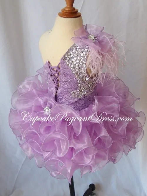 Infant/toddler/baby/children/kids Girl's Feather Pageant Dress for birthday,gift,party