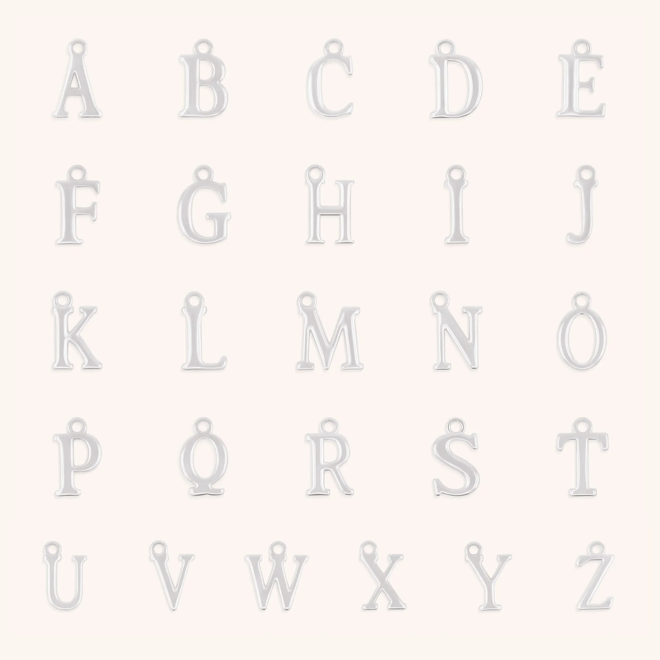 Initial & Birthstone Chunky Necklace, Silver