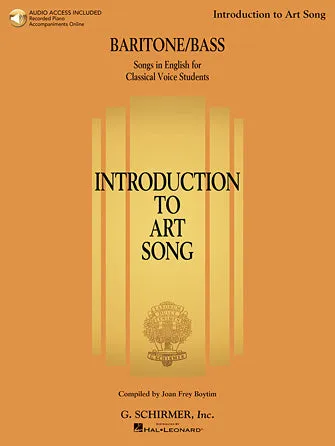 Introduction to Art Song for Baritone/Bass (Baritone/Bass Book/Online Audio)