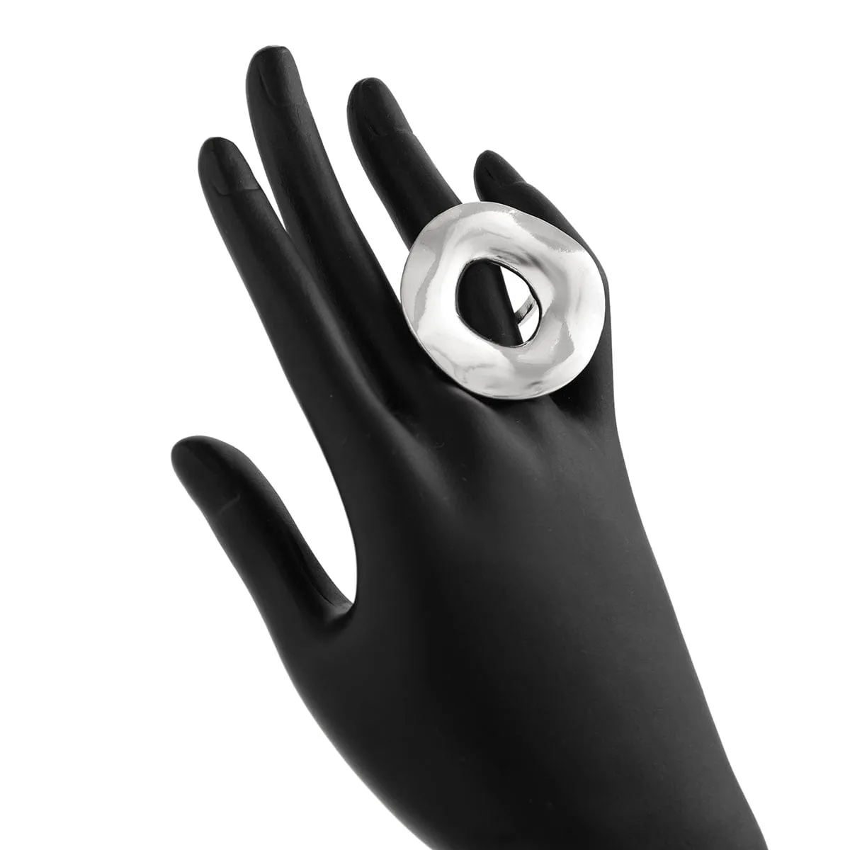 Irregular Gold Silver Plated Chunky Hoop Ring
