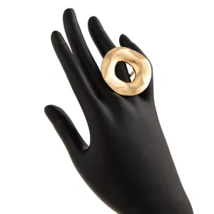 Irregular Gold Silver Plated Chunky Hoop Ring